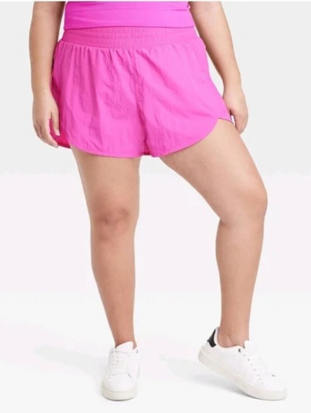 All in Motion | High Rise Crinkle Short In Pink - Picture 16 of 16